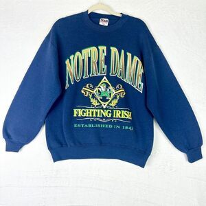 Vintage Notre Dame Fighting Irish Crewneck Sweatshirt Size Large